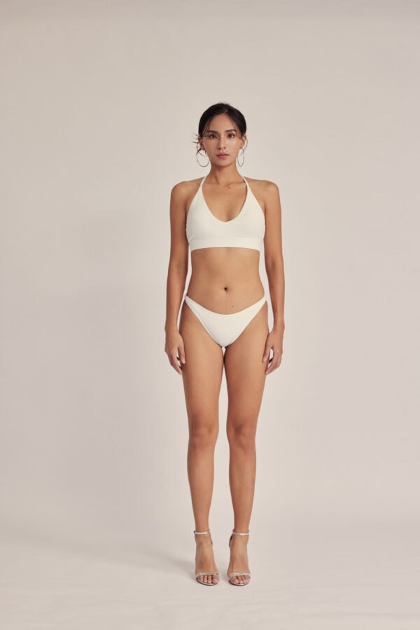 交叉美背比基尼｜Crossback Bikini｜月光白