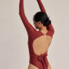長袖綁帶美背泳裝｜Longsleeve Suit｜紅陶暮