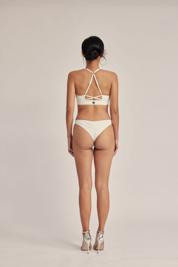 交叉美背比基尼｜Crossback Bikini｜月光白