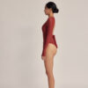 長袖綁帶美背泳裝｜Longsleeve Suit｜紅陶暮
