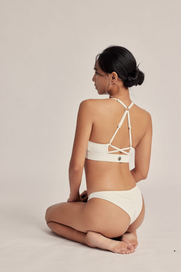 交叉美背比基尼｜Crossback Bikini｜月光白