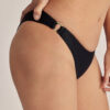 光環抓褶微丁泳褲｜Halo Ruched Thong ｜黑潮墨